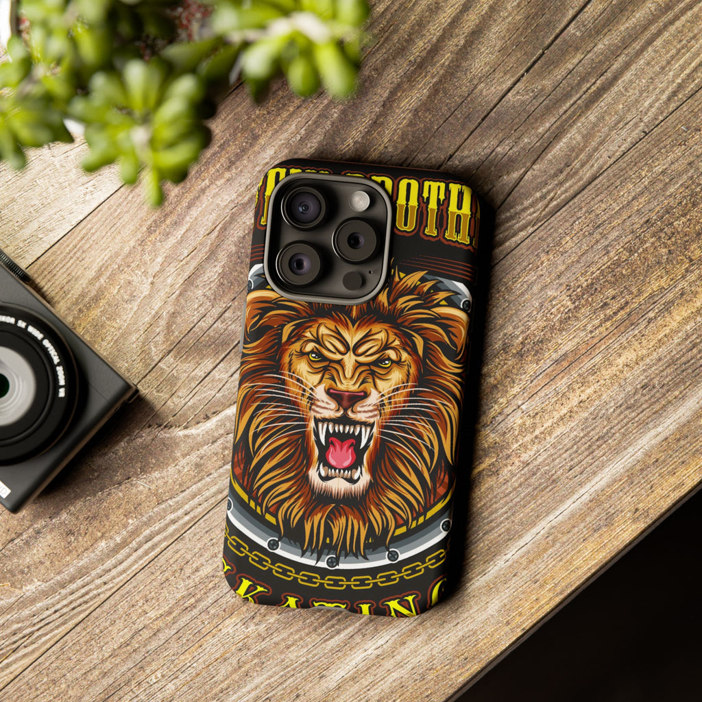 Lion King Tough Cases Phone Case — Fierce Roaring Lion Design, Protective Shockproof Cover