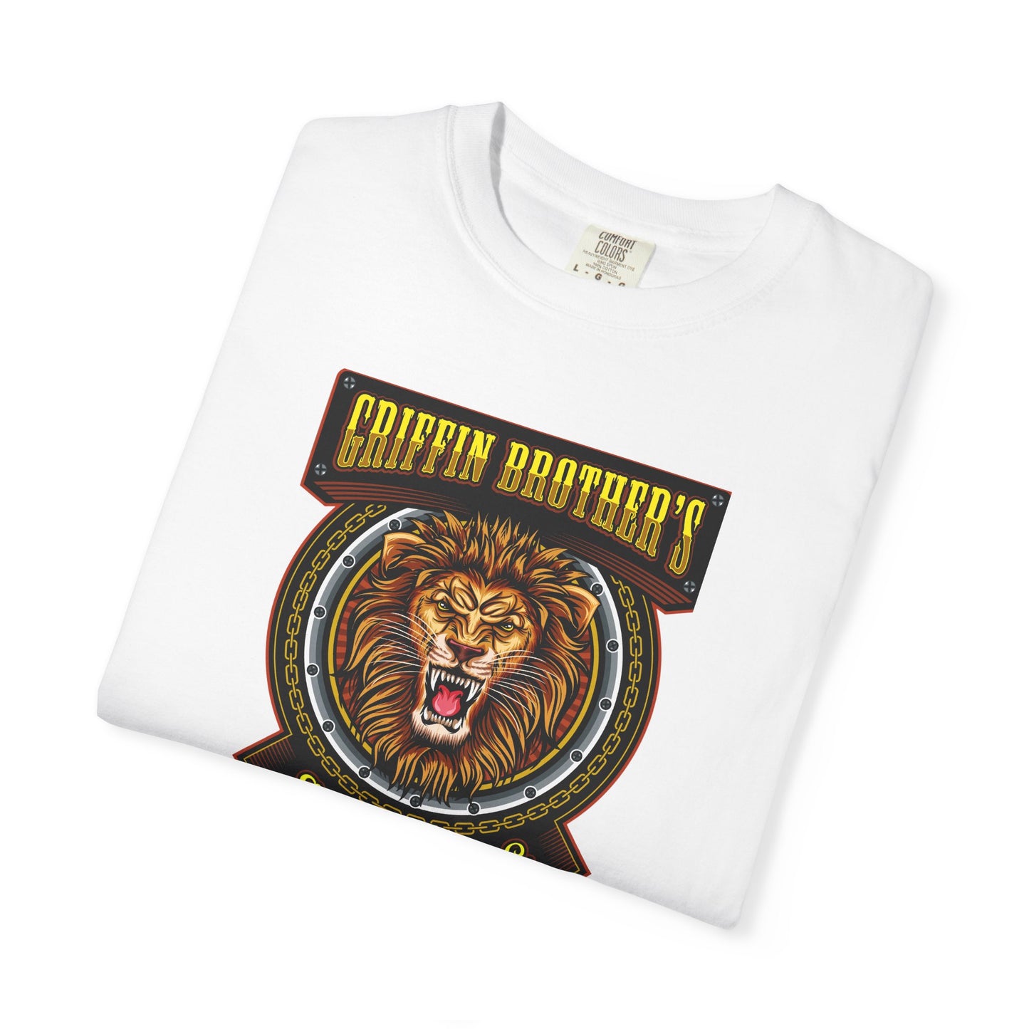 Griffin Brothers Skating Lion T-Shirt — Vintage Skate Crew Tee