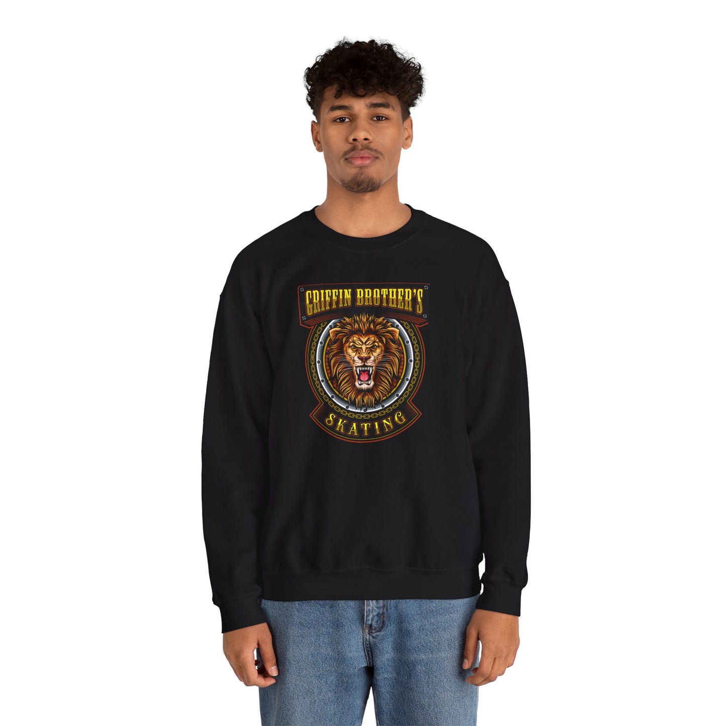 Griffin Brothers Skating Lion Crewneck Sweatshirt