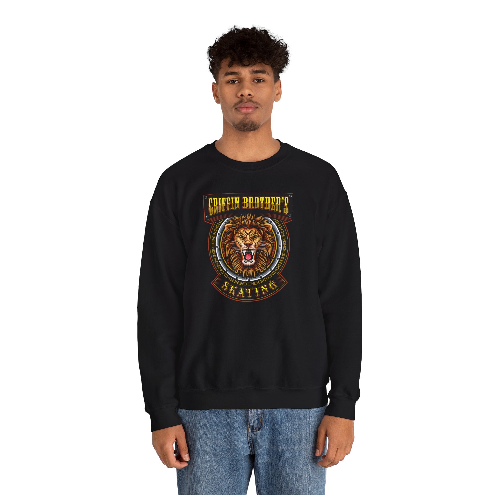 Griffin Brothers Skating Lion Crewneck Sweatshirt