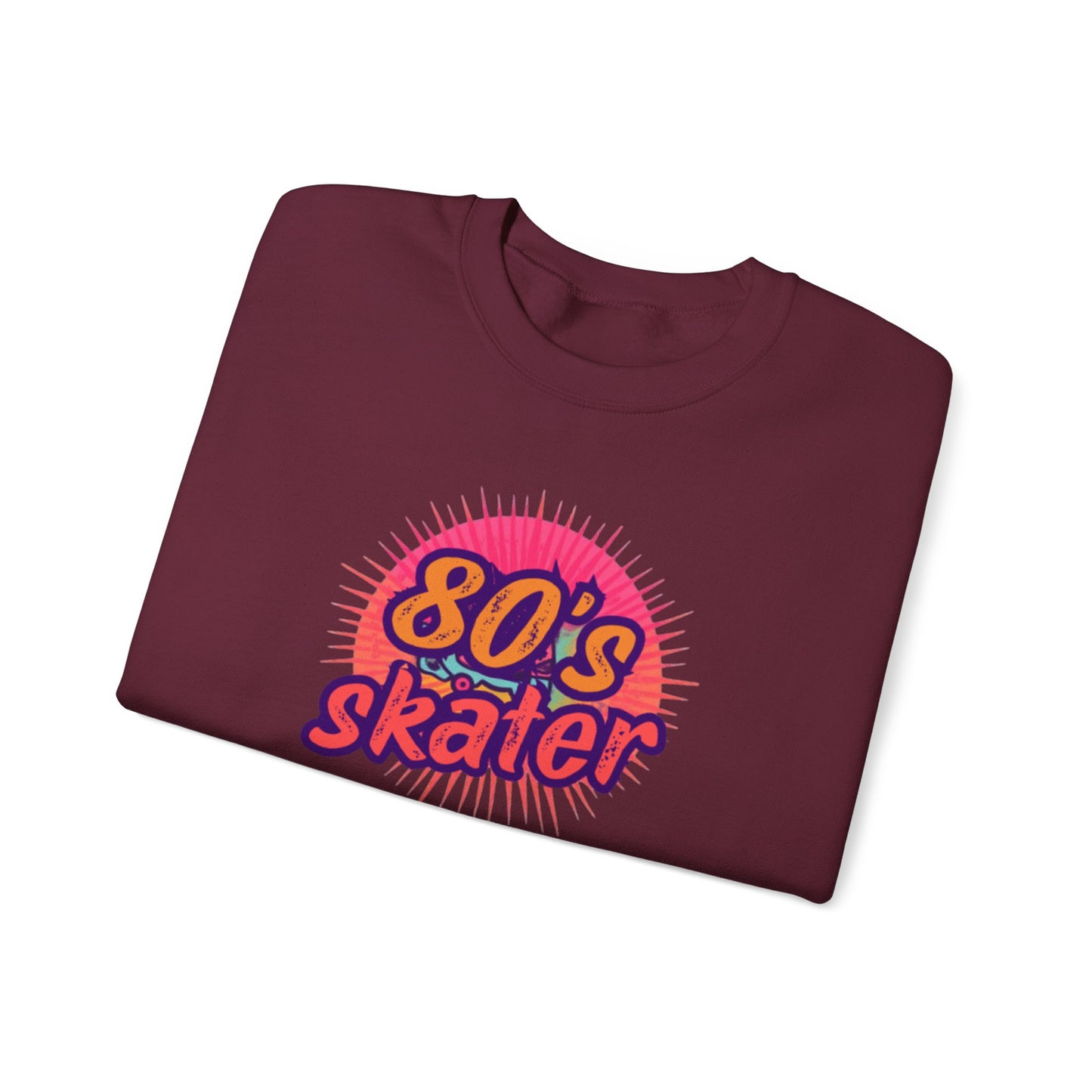 80's Skater Sweatshirt - Retro Skateboarding Crewneck