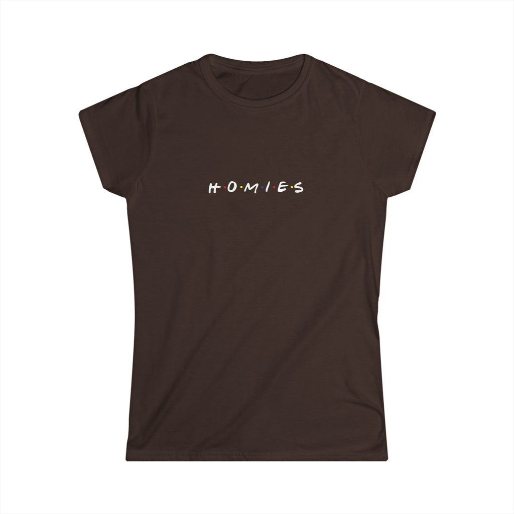 Homies Script Women's Tee — Casual Best Friends Graphic Shirt