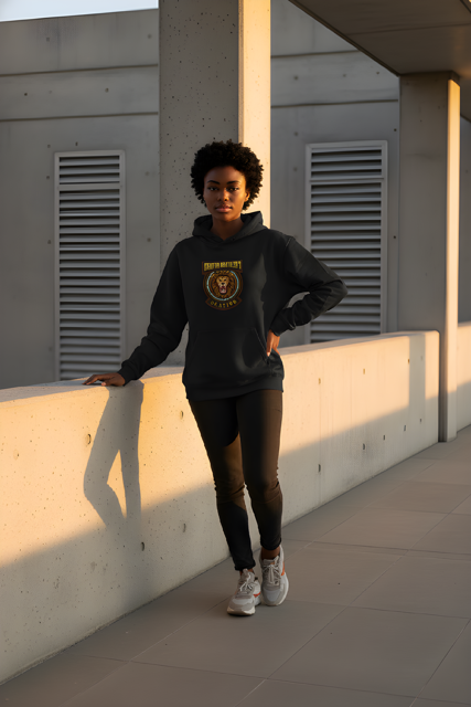 Griffin Authority Skating Hoodie — Vintage Lion Patch Graphic